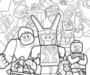 Coloriage Affiche du film Lego Marvel pour petits