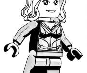 Coloriage et dessins gratuit Black Widow super h&eacute;ro&iuml;ne Lego Marvel à imprimer