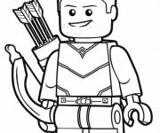 Coloriage et dessins gratuit Hawkeye superh&eacute;ros Lego Marvel à imprimer