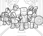 Coloriage H&eacute;ros originaux Lego Marvel