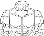 Coloriage et dessins gratuit Hulk de Lego Marvel stylis&eacute; à imprimer