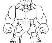 Coloriage Hulk lego Marvel &agrave; colorier