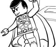 Coloriage Illustration de Lego Superman du film Marvel