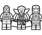 Coloriage L'&eacute;quipe de lego Avengers de Marvel