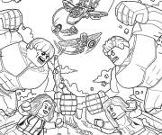 Coloriage et dessins gratuit Le film des super h&eacute;ros Lego Marvel 2018 à imprimer