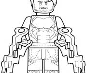 Coloriage Lego Avengers Quicksilver superh&eacute;ros