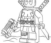Coloriage Lego h&eacute;ros Dead Pool du film de Marvel