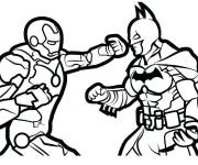 Coloriage Lego Iron Man vs Batman