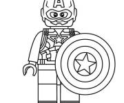 Coloriage Lego Marvel Captain America Avengers