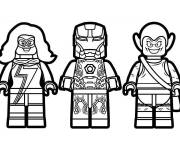 Coloriage Lego Marvel de la s&eacute;rie pour enfants
