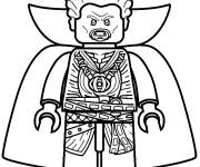 Coloriage Lego Marvel Doctor Strange avec sa cape