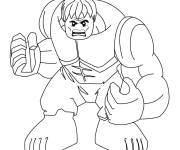 Coloriage Lego Marvel Hulk