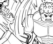Coloriage et dessins gratuit Lego Marvel Hulk commence &agrave; se mettre en col&egrave;re à imprimer