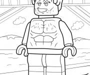 Coloriage Lego Marvel Hulk souriant
