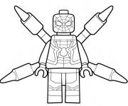 Coloriage Lego Marvel Spider Man avec des pinces