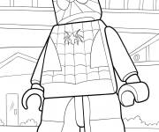 Coloriage Lego Marvel Spider-Man en plein air