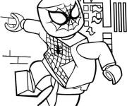 Coloriage Lego Marvel Spider Man gratuit