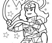 Coloriage Lego Marvel Wonder woman &agrave; imprimer
