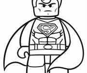 Coloriage Lego superman d&eacute;termin&eacute; facile
