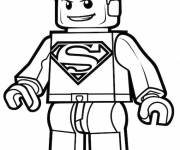 Coloriage et dessins gratuit Minifigure Superman Lego Marvel à imprimer