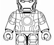 Coloriage et dessins gratuit Portrait Iron man de Lego Marvel à imprimer