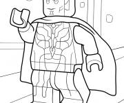 Coloriage Superh&eacute;ros de Lego Avengers dans la ville