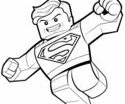 Coloriage et dessins gratuit Superman ouvrant ses bras Lego Marvel à imprimer
