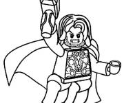 Coloriage Thor d&eacute;cisive de Lego Marvel