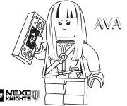 Coloriage Ava de Lego Nexo Knights