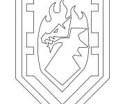 Coloriage et dessins gratuit Bouclier dragon LEGO Nexo Knights à imprimer