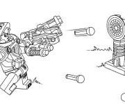 Coloriage Chevalier lego en tirant sur le cible
