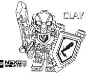 Coloriage Clay de Lego Nexo Knights