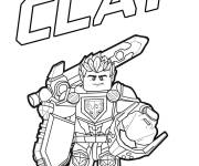 Coloriage Clay, personnage principal de Lego Nexo Knights