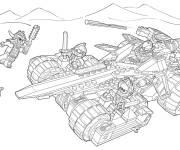 Coloriage &Eacute;quipe de chevalier lego de Naithonia