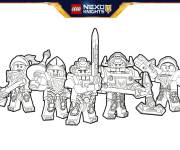 Coloriage Formation lego nexo knights