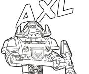 Coloriage L'h&eacute;ros Axl le g&eacute;ant muscl&eacute;