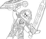 Coloriage Lego chevalier de la royaume de Naithonia