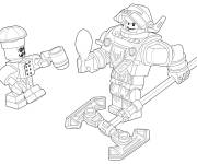 Coloriage et dessins gratuit Lego Nexo Knights Axl et Chef Eclair à imprimer