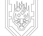 Coloriage LEGO Nexo Knights bouclier en couleur