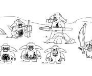 Coloriage Lego Nexo Knights sc&egrave;ne de cartoon