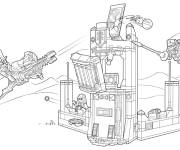 Coloriage Les h&eacute;ros contre les m&eacute;chants LEGO Nexo Knights