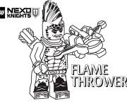 Coloriage Monstre flame Thrower Lego Nexo Knights