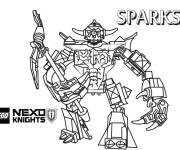 Coloriage Sparks Lego Nexo Knights gratuit