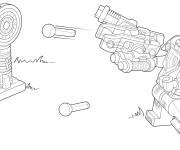 Coloriage Tir &agrave; la cible Lego Nexo Knights