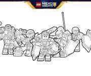 Coloriage Tous les personnages principaux de Lego Nexo Knights