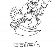 Coloriage Lego Ninjago Cole facile