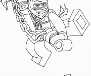 Coloriage Lego Ninjago Zane couleur