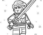 Coloriage Anakin lego parmi les &eacute;toiles