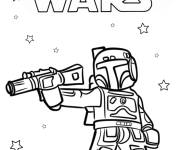 Coloriage Boba Fett lego Star Wars &agrave; imprimer