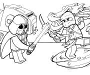 Coloriage Dark Vador et Ninjago Lego Star Wars